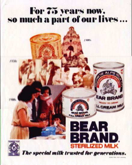 Bear Brand Sterilized Milk print ad