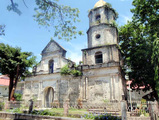 Dauin church within the Poblacion