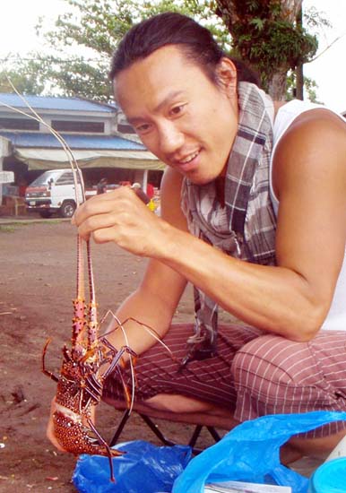 Hitoshi with his lobster