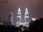 at night, the Petronas Twin Towers is mesmerizing