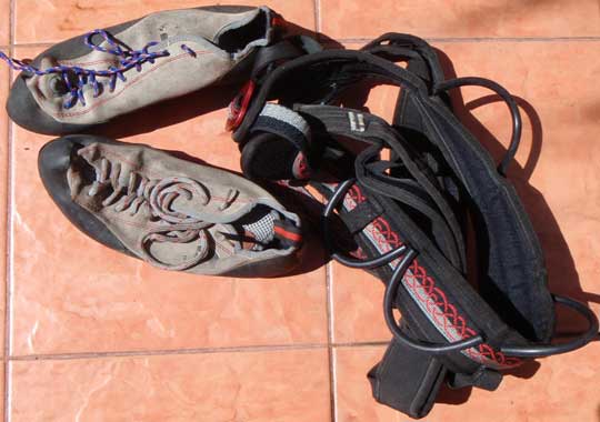 Wild Country Harness and Free Climbing Shoes