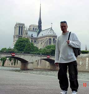 Notre Dame Cathedral from the lower Seine River