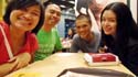 with my Vipassana batchmates - Claire, Rem and Jan
