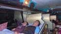 at the sleeping bus from Pakse to Vientiane with Tuyen for that 11-hour bus ride