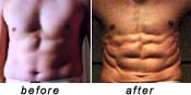 Abs: before, after