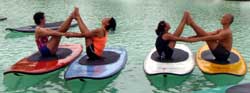 SUP Yoga with Jeanne Torrefranca at Plantation Bay