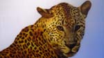silk-embroidered leopard...almost lifelike