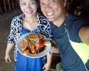 with Ms. Cheat and her fried crab on Kampot Pepper