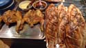 grilled butterflied chicken and grilled red snapper