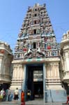 the ornate and monumental Sri Maha Mariamman Temple, 1873, a Hindu temple in the heart of Chinatown
