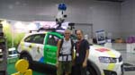 at an exhibition where the Google Map car is displayed