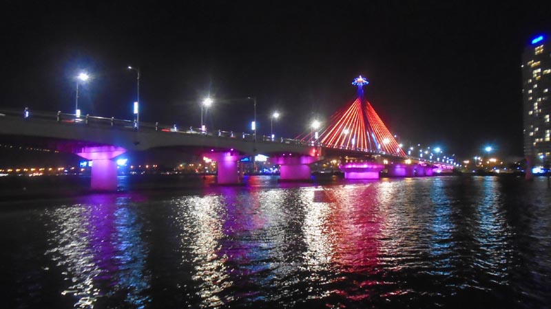 bridges are often lit with a theme for drama in Vietnam