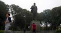 the Lenin statue on a park