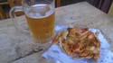 fried crab on batter with beer...at $1 for the both, life gets good