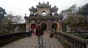 in front of the Walled City, the Citadel in Hue, Vietnam