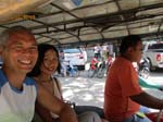 getting around Dumaguete on a tricycle (tuktuk)