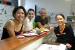 post-Ashtanga chillout with Arlien, Honey and Jeanne