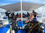 on board the dive boat