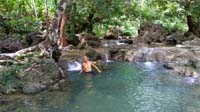 taking a much welcoming dip on the way back from Maanghit Cave