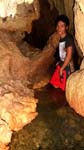 start of the water trek inside the cave