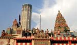 a Hindu temple and the skyscraper, Comtar, competing for the skyline