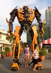kids at play with a Transformer
