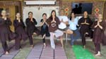 Tree Pose with the sisters and lay friends