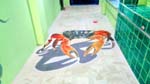 3D floor painting at the Catfish Museum