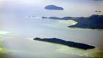 aerial view of the many scattered islands in the archipelago...with Maps.Me App, I could identify the islands and get a sense of bearing