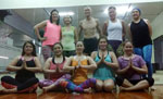 class pic after conducting my last yoga class at Holiday Gym and Spa