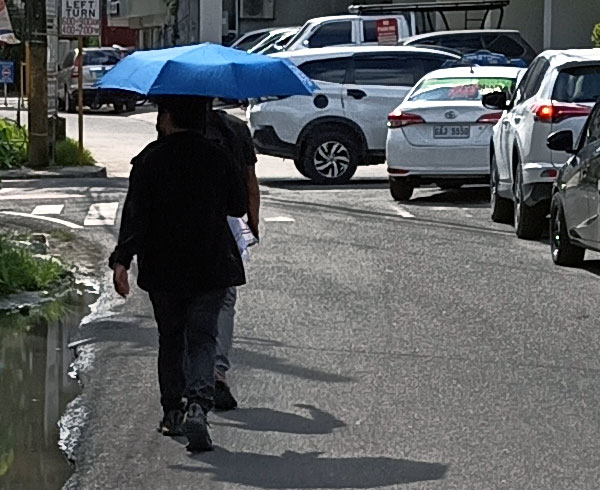 umbrella on a hot day