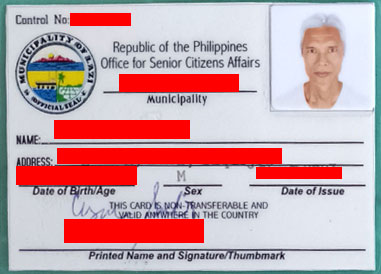 Getting my Senior Citizen ID