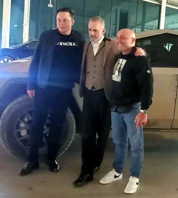 Elon with Joe Rogan and Jordan Peterson