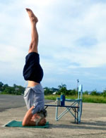 Yoga at the Tagbilaran Airstrip