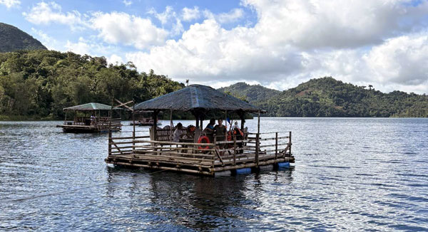 Splashing at Lake Danao, Ormoc